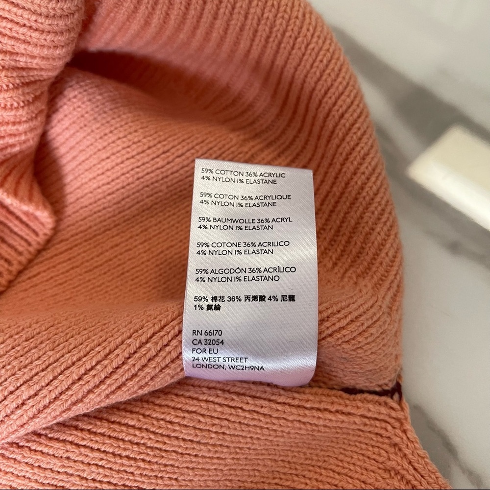 Free People Easy Street Oversized Sweater Color Block Size S In Peach Combo NWOT - Picture 15 of 16